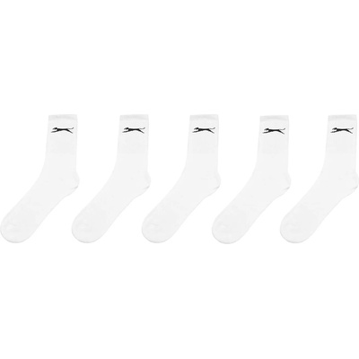 Slazenger Мъжки чорапи Slazenger 5 Pack Crew Socks Mens - White
