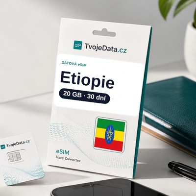 eSIM Etiopie 20 GB / 29 dní
