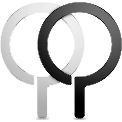 Tech-Protect 2 броя магнитни пръстени за MagSafe от Tech-Protect MetalRing - Черен и сребрист (5906302308187)