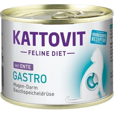 Kattovit Feline Diet Gastro s kachnou 185 g