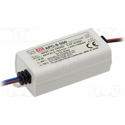 MEAN WELL APC-8-250 Napájecí zdroj: spínaný; LED; 8W; 16÷32VDC; 250mA; 90÷264VAC; IP42