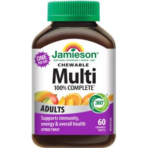 Jamieson Multi Мултивитамини за възрастни, 60 дъвчащи таблетки, Jamieson