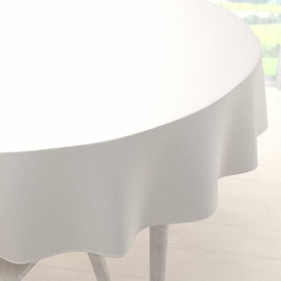 Biante Zamatový okrúhly obrus Velvet Premium SVP-024 Krémovo biely Ø 110 cm
