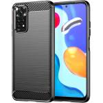 Techsuit Калъф за Xiaomi Redmi Note 11 / Note 11S - Carbon Silicone - Черен (KF238523)