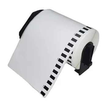 Makki съвместими етикети Brother DK-22246 - White Continuous Length Paper Tape 103mm x 30.48m, Black on White - MK-DK-22246 (MK-DK-22246)