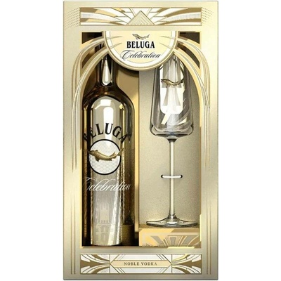 Beluga Noble Celebration 40% 1 l (dárkové balení 1 sklenice)