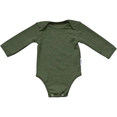 Rostoucí Merino Body MoniLu dl. rukáv khaki