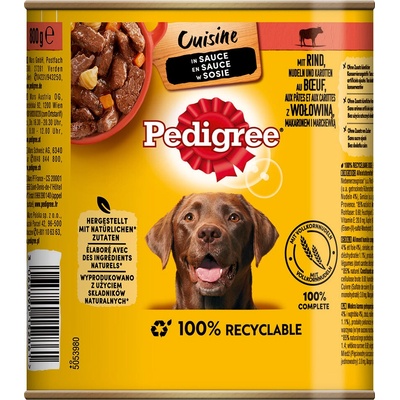 Pedigree Classic hovězí a mrkev v omáčce 12 x 800 g