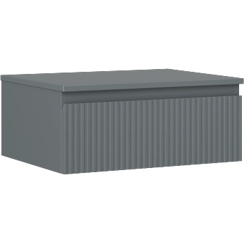 Mexen Rivel шкаф за баня с плот 60 см, 1 чекмедже, оребрена, мат графит - 91A20-06023-1-BFC66 (91A20-06023-1-BFC66)