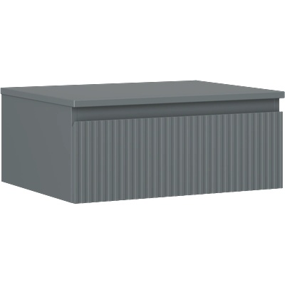 Mexen Rivel шкаф за баня с плот 60 см, 1 чекмедже, оребрена, мат графит - 91A20-06023-1-BFC66 (91A20-06023-1-BFC66)