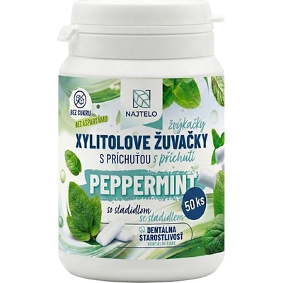NAJTELO Žvýkačky s xylitolem bez aspartamu peppermint 75 g