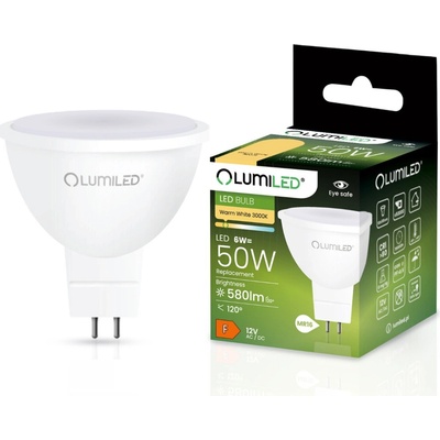 Lumiled LED žárovka LED GU5.3 MR16 6W = 60W 580lm 3000K Teplá bílá 120° 12V AC/DC