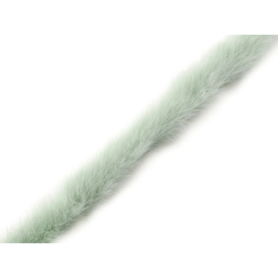 Oděvní / dekorační kožešinový proužek plochý, řezaný šíře 1,5 cm Varianta: 11 zelenkavá, Balení: 1 m 57755/147170/265961