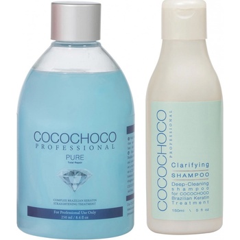 Cocochoco Pure Brazilský keratin 250 ml + čistící šampon 150 ml dárková sada