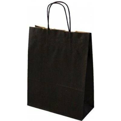 Papírová taška černá ExtraTWIST 240x110x330 mm s krouceným uchem