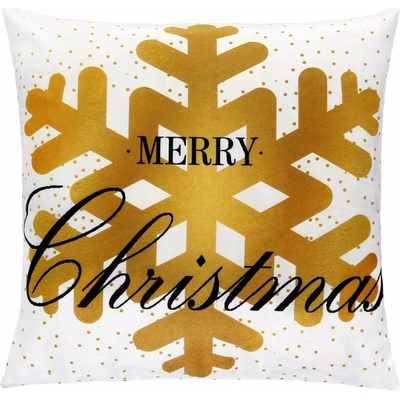 Springos Merry Christmas bielo-zlatý 40 x 40 cm