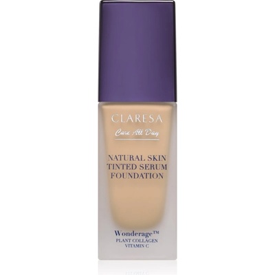 Claresa Care All Day Natural Skin Tinted Serum Foundation лек тониращ флуид за естествен вид цвят 2WO Medium Olive 32ml