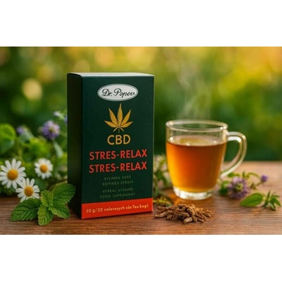 Dr.Popov Konopný čaj s CBD proti stresu a na relax 30 g