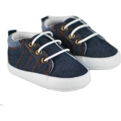 Baby Nellys kojenecké capáčky botičky plátěné jeans boy