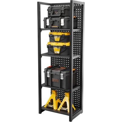 AHProfi Kovový regál s dierovanou doskou, 680 x 458 x 2000 mm - TJA680