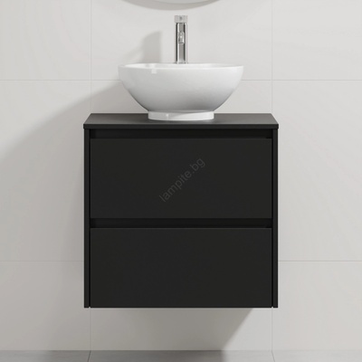 Bath Deluxe Шкаф за баня с мивка TRONDHEIM/DRAMMEN 60x57x46 cm черно/бяло (SETBT0146A)