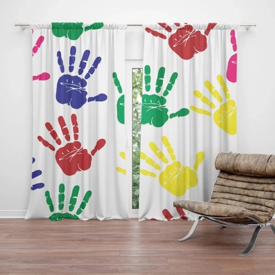 Sablio Záves Farebné otlačky: 2 ks 140x250 cm