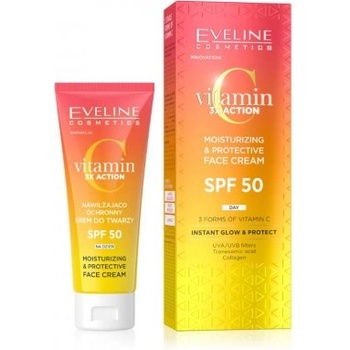 Image 1 of Eveline Cosmetics ХИДРАТИРАЩ КРЕМ ЗА ЛИЦЕ spf 50 С ВИТАМИН С