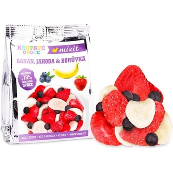 Mixit Chrumkavé ovocie do vačku banán + jahoda 23 g