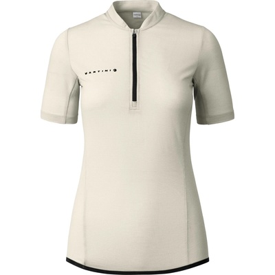 Martini Дамска фланелка с къс ръкав за колоездене Martini Women's Flowtrail Halfzip Shirt Cycling jersey - Off-White / Black (156-2572-0312)