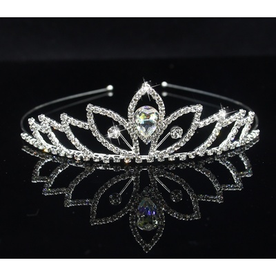 Naishide Jewelry slavnostní korunka do vlasů CRYSTAL stříbrná