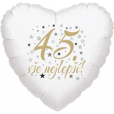 Balonky.cz 45. narozeniny balónek srdce