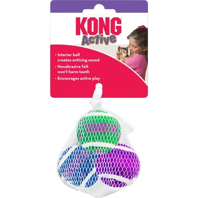 Kong Active tenisové loptičky so zvončekmi 4 cm 3 kusy