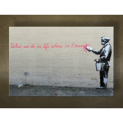 Obraz na plátně 1 kus Street ART - Banksy - Banksy - 100x150 cm