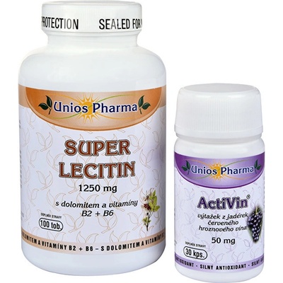 Unios Pharma Super Lecitin s dolomitem a vit. B2B6 100 tablet + Activin 30 tablet – Hledejceny.cz
