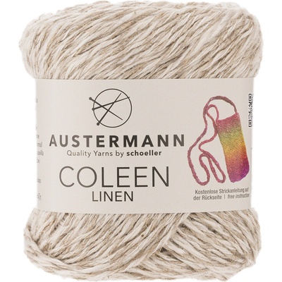 Austermann COLEEN LINEN - 60% len, 25% bavlna, 15% viskóza - Ručně pletací příze Barva: 002 SAND