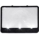 HomeLife Čítacia lupa s LED osvetlením PAGE BRIGHT 18 x 14 cm 3x