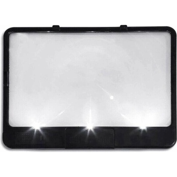 HomeLife Čítacia lupa s LED osvetlením PAGE BRIGHT 18 x 14 cm 3x