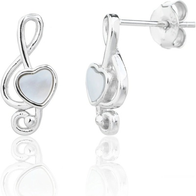 Jan Kos jewellery Stříbrné náušnice s perletí MHT-7323/ST00