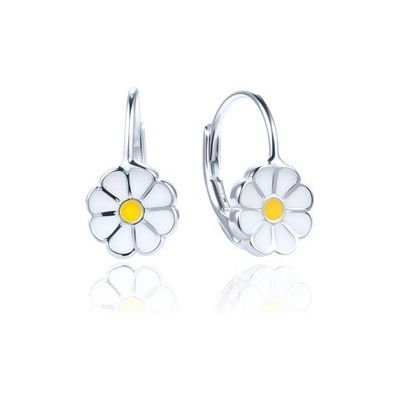 NUBIS Stříbrné dívčí náušnice kopretiny - DN-0097