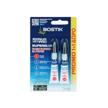 Bostik Лепило Super Glue 2x3г (1+1)