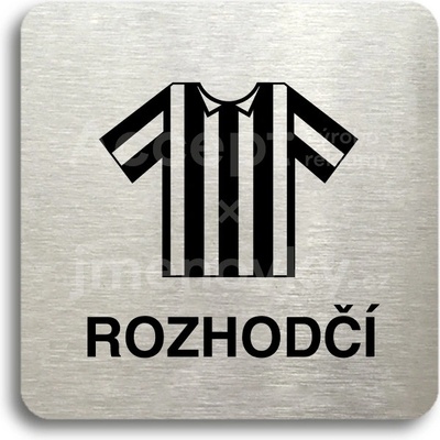 ACCEPT Piktogram rozhodčí II - stříbrná tabulka - černý tisk bez rámečku