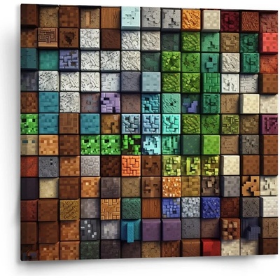 Sablio Obraz Blocks Abstract Varianta: 110x110cm