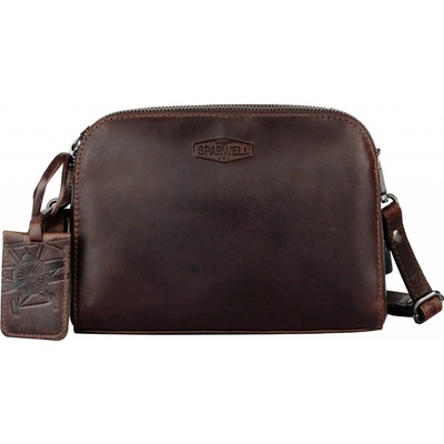 Dámská kožená crossbody kabelka Sparwell Petra hnědá