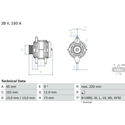 generátor BOSCH 0 986 084 470