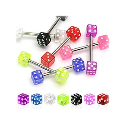 Steel Edge piercing do jazyka SEBA11 průhledná