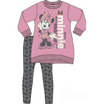 Disney by Arnetta dívčí set mikiny a legín Minnie růžovo-šedý