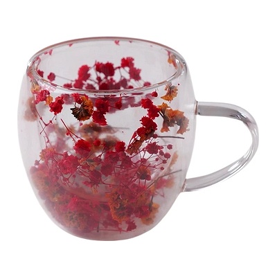 CupHup Стъклена термо чаша CupHup Passion Flower, Двойно дъно, Sylvienne’s Veil (02-09)