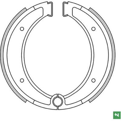 NEWFREN brzdové čelisti přední/zadní HUSQVARNA AE 500 84-, CR 125 81-84, CR 240/250/390, CR 430 81-81, CR 490 83-, (162X25mm)