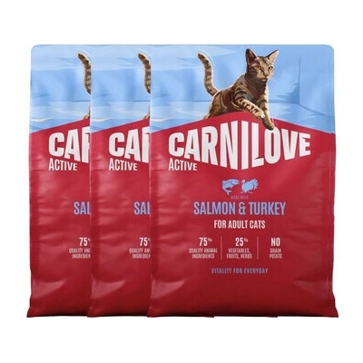 CARNILOVE Active Cat Salmon and Turkey Adult 3 x 2 kg