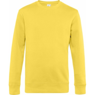 B&C KING Crew Neck pánska mikina žltá fizz